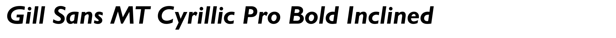 Gill Sans MT Cyrillic Pro Bold Inclined image